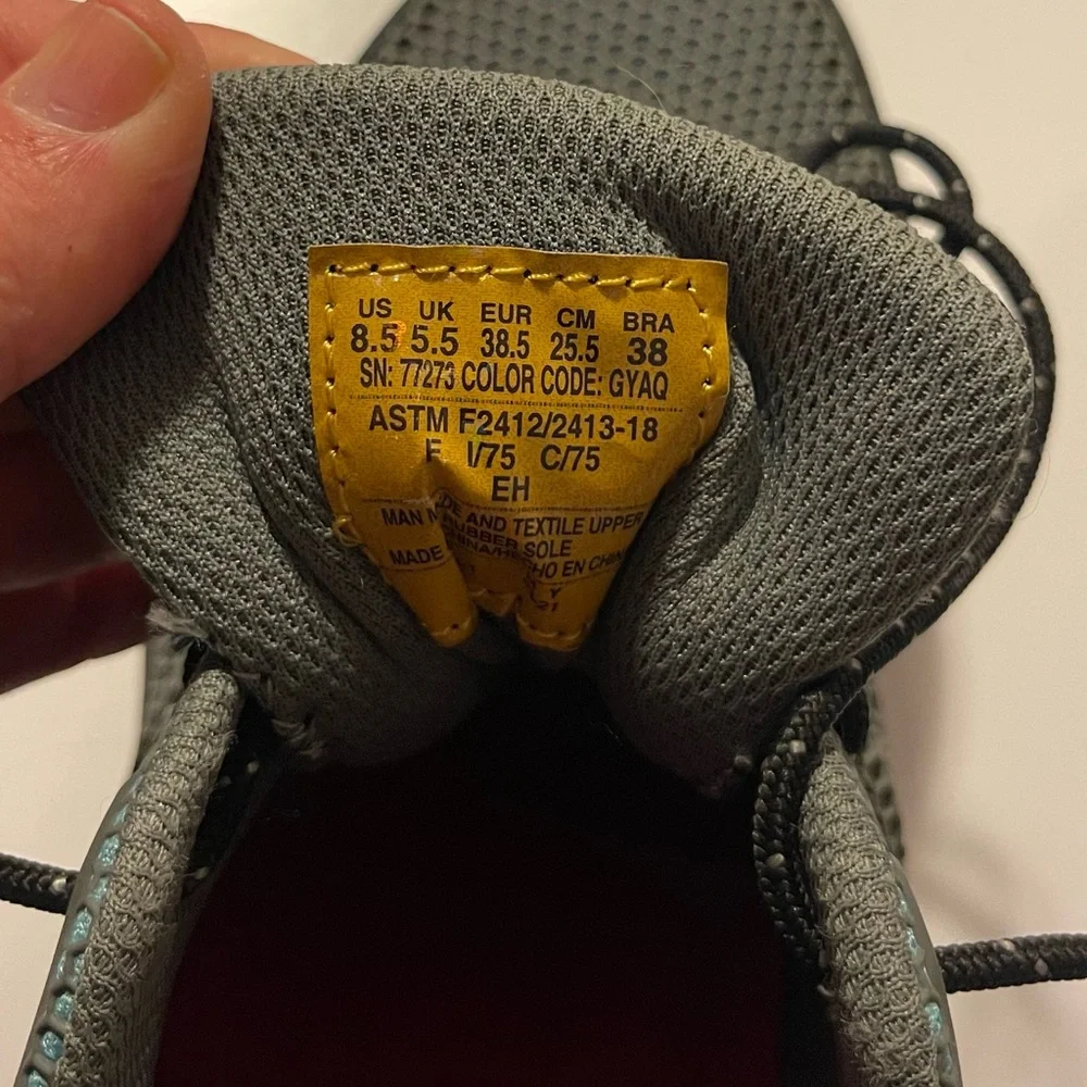 3/$30 Skechers Bulkin Lyndale Gray Mesh Industrial Workshoe Gray with Blue - Picture 7 of 7
